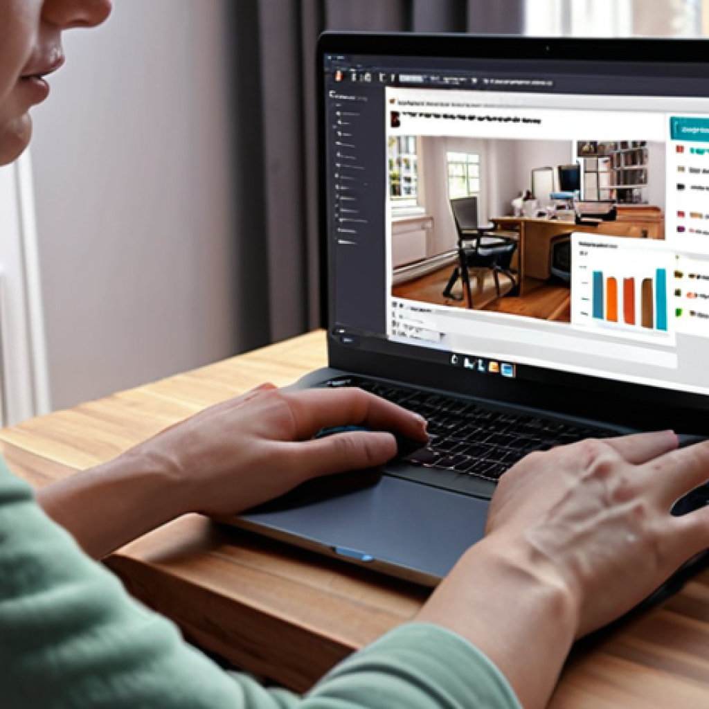 **"A person attending an online course on data analytics on their laptop, with a cozy and inviting home office setup in the background. Emphasize the concept of continuous learning and skill development."**