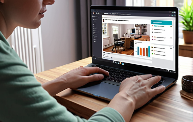 **"A person attending an online course on data analytics on their laptop, with a cozy and inviting home office setup in the background. Emphasize the concept of continuous learning and skill development."**